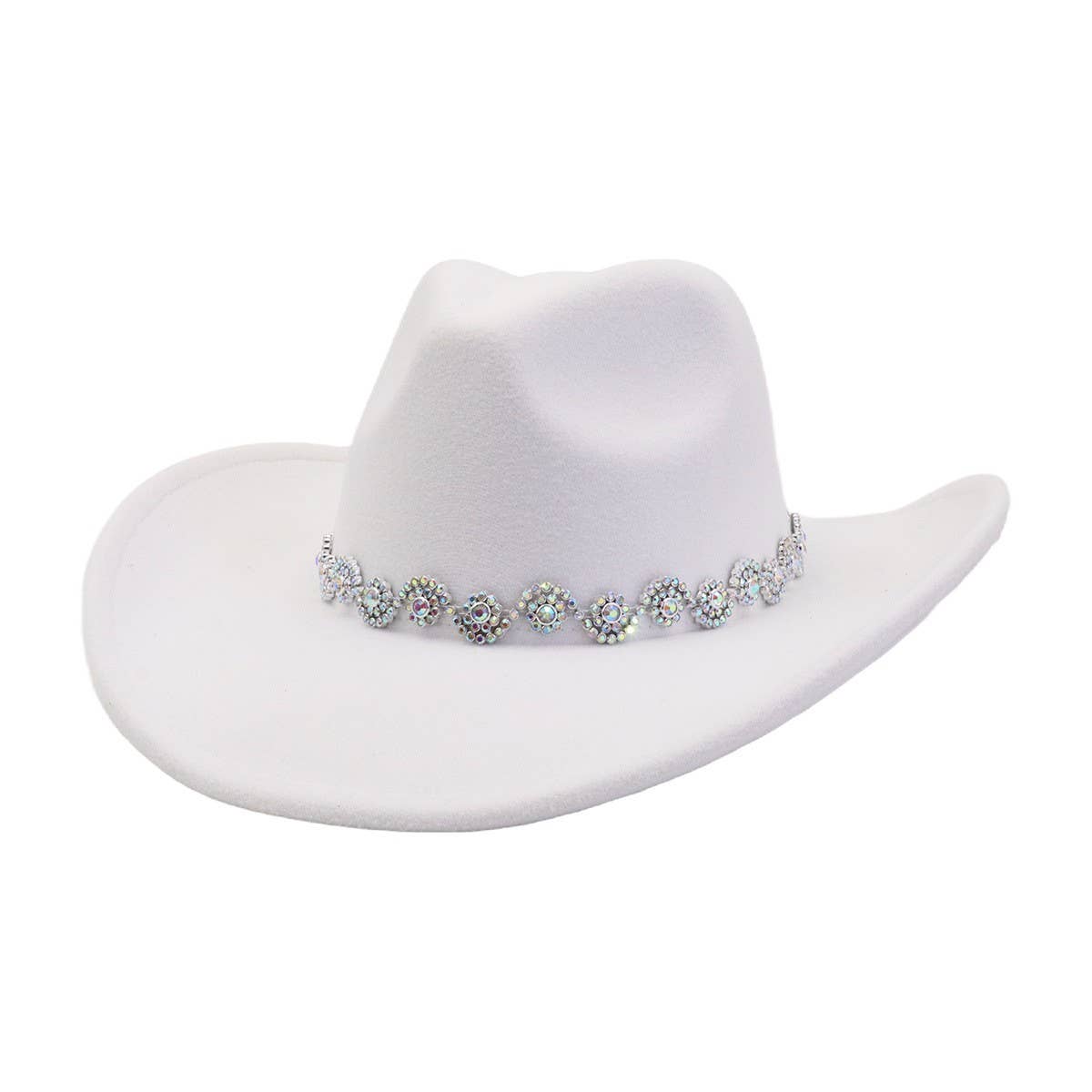 Western Ethnic  Felt Cowboy Fedora Hat_CWAH04373