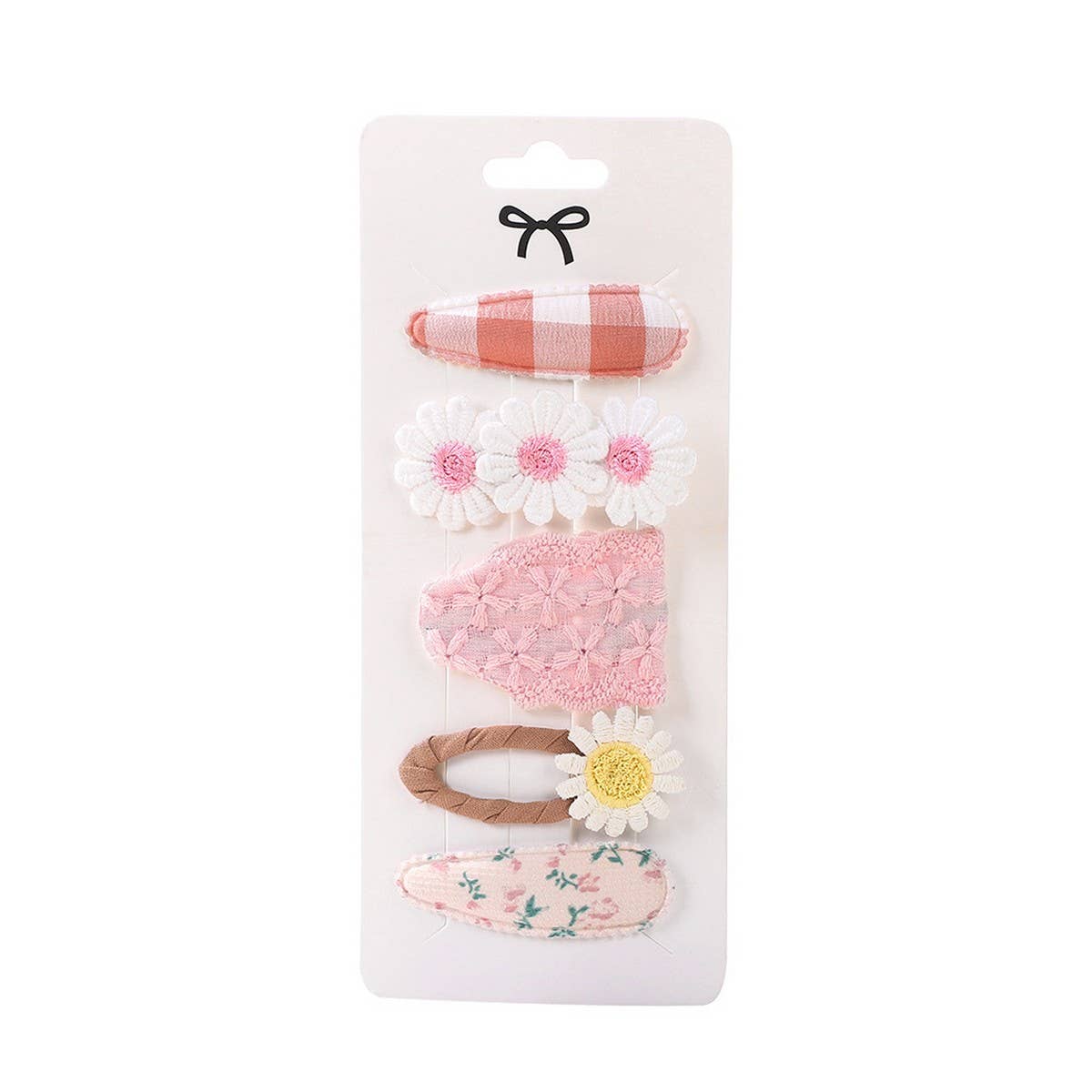 Daisy BB Clip Set ? Printed Cute Fabric Clips