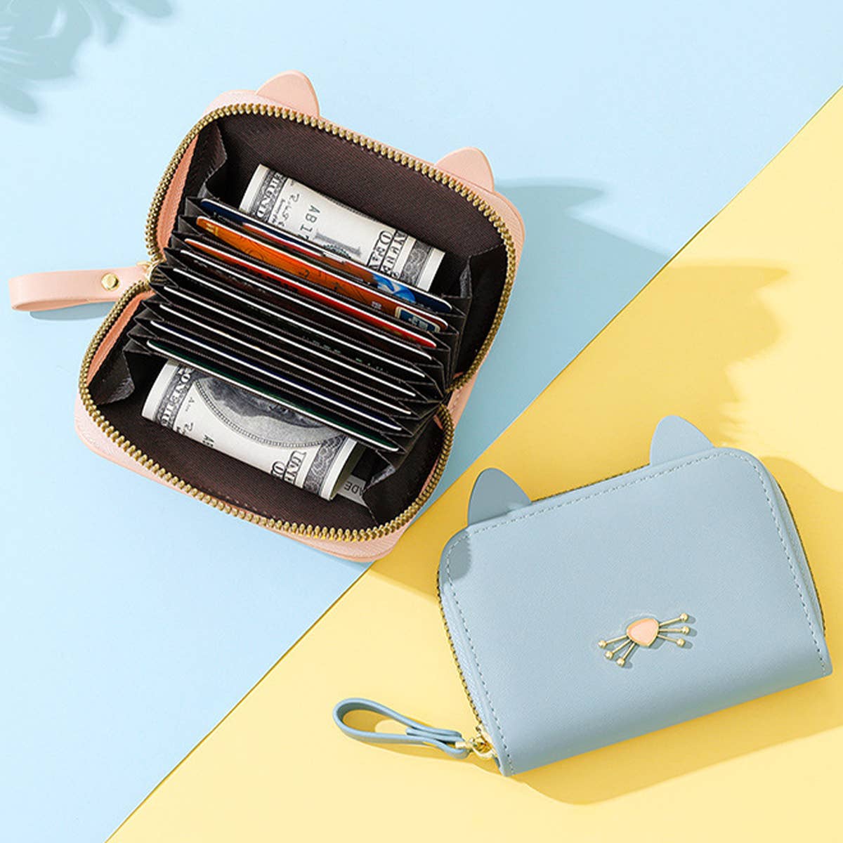 CUTE CAT CARD BAG MULTI FUNCTIONAL WALLET_CWAB1622