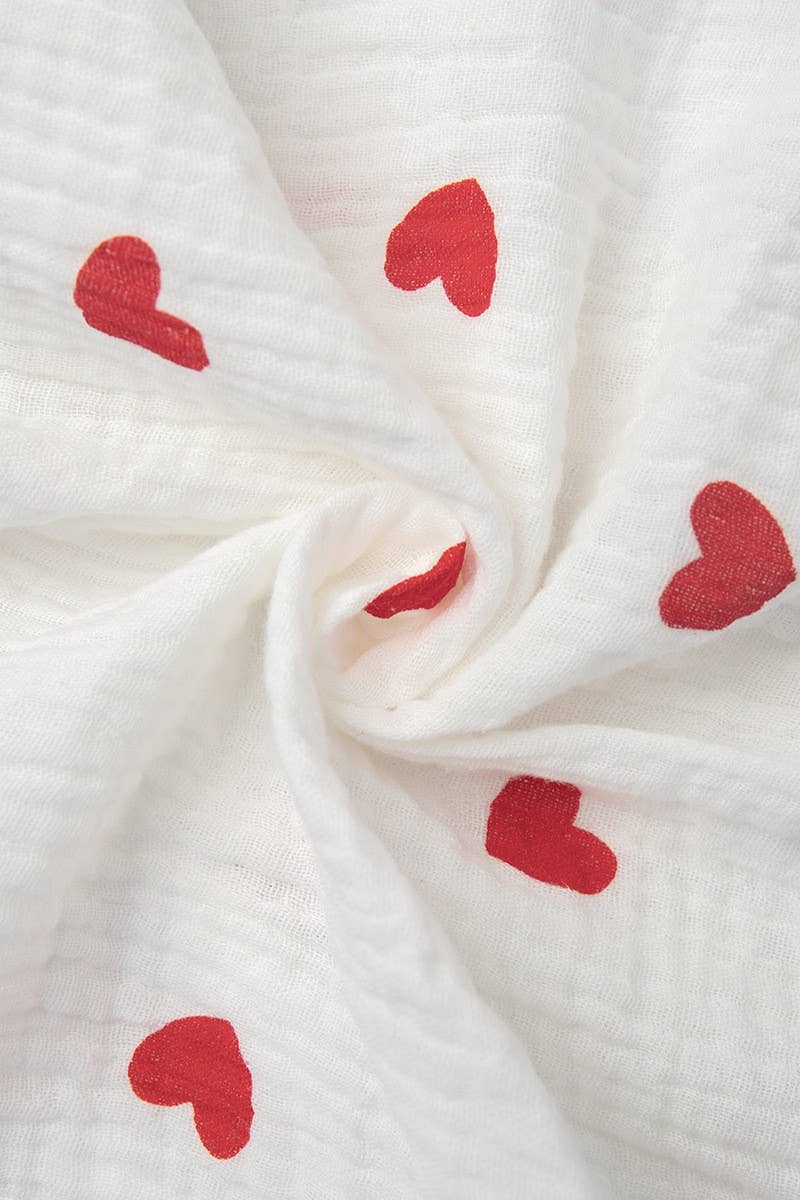 CWSTB1809_COTTON FLORAL RUFFLE SHIRT & SHORTS SET