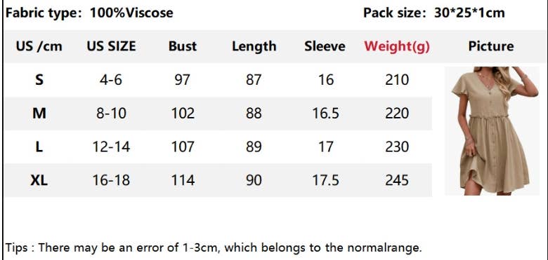 CWDSD7262_BOHEMIAN V-NECK SHORT-SLEEVED RUFFLE DRESS