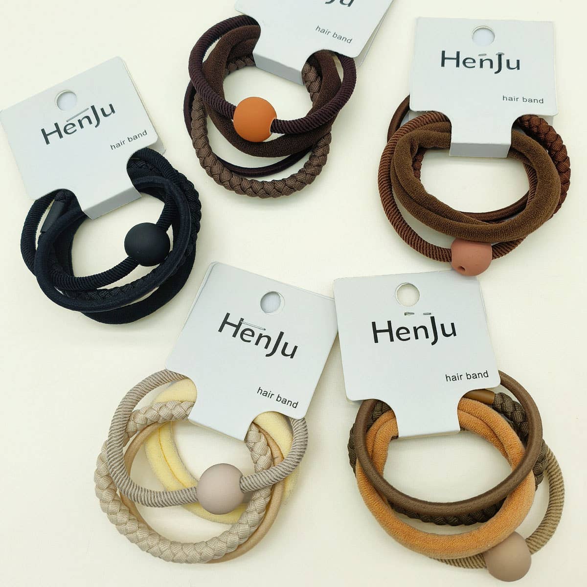 4PCS/SET BALL SIMPLE HAIR TIES_CWAHA0333
