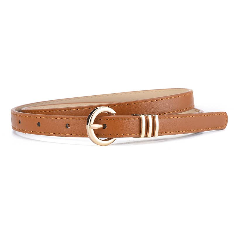 Fashionable retro and simple faux leather belt