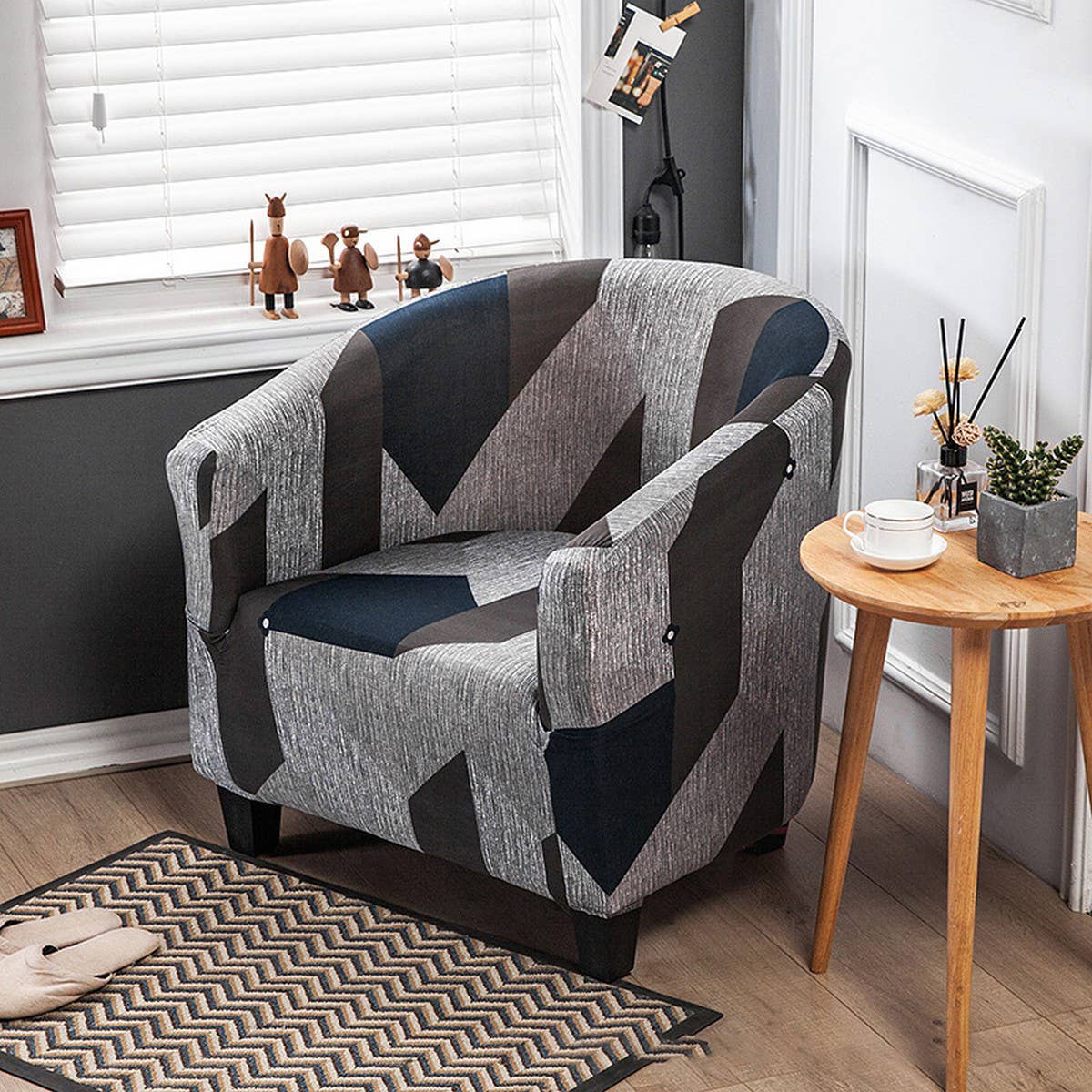 Single Sofa Chair Cover, Small Round Fit_CWMM8319