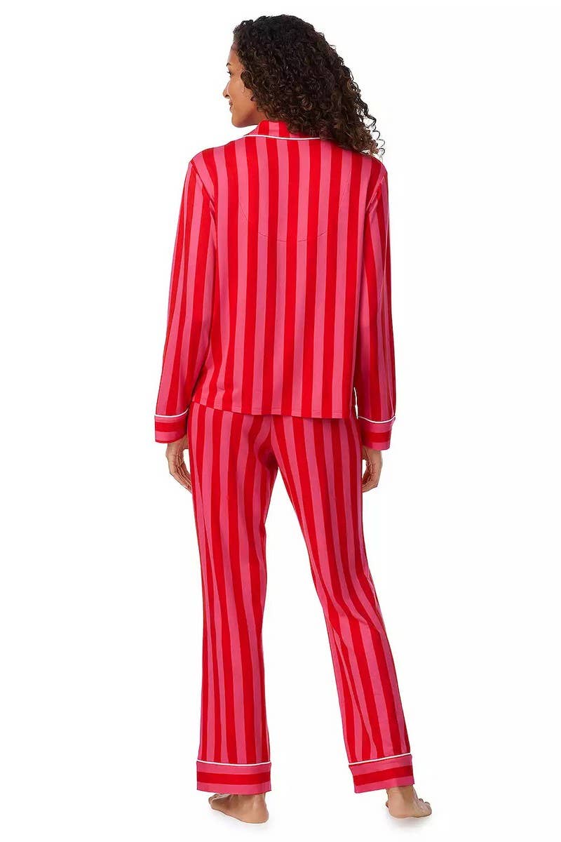 CWSPJ0440_STRIPED LONG SLEEVE TOP AND PANTS PAJAMA SET