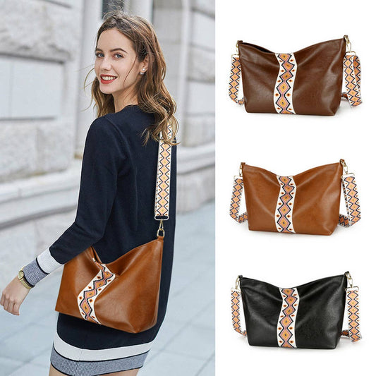 VINTAGE CASUAL RIBBON MESSENGER SHOULDER BAG_CWAB2701