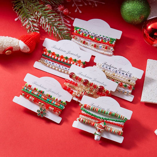 CWAJE2519_CHRISTMAS COMBINATION BEADED BRACELET