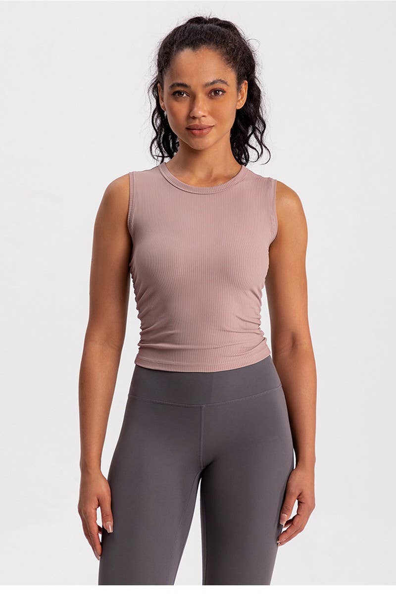 CWTBLSL0581_SOLID COLOR SPORTS FITNESS RUNNING VEST