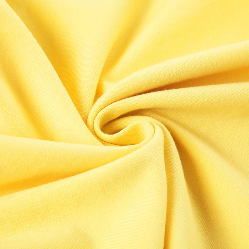 Crew neck slim-fit short-sleeved short T-shirt