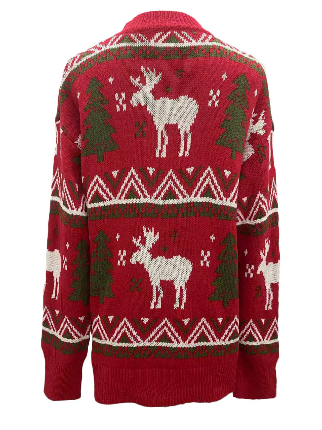 Christmas knitted round-neck pullover sweater