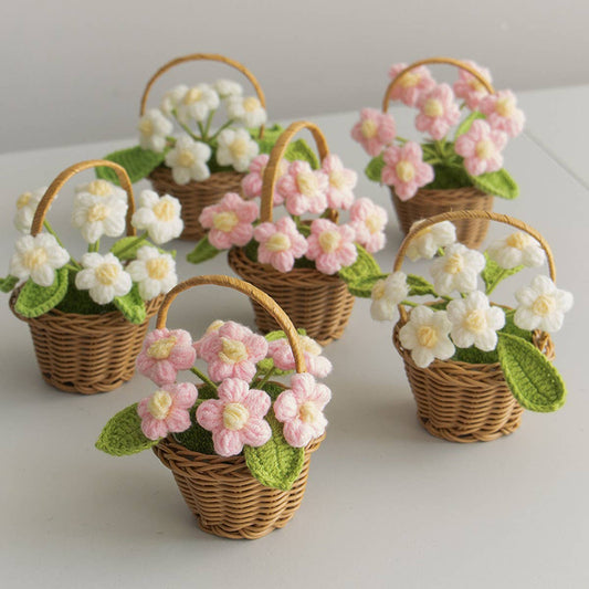 CWMM9288_HANDMADE CROCHETED PUFF FLOWER POT