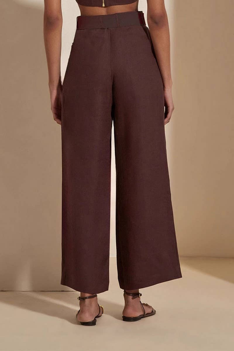 CWSTB2119_TAILORED BELTED BLAZER & PANTS OFFICE SET