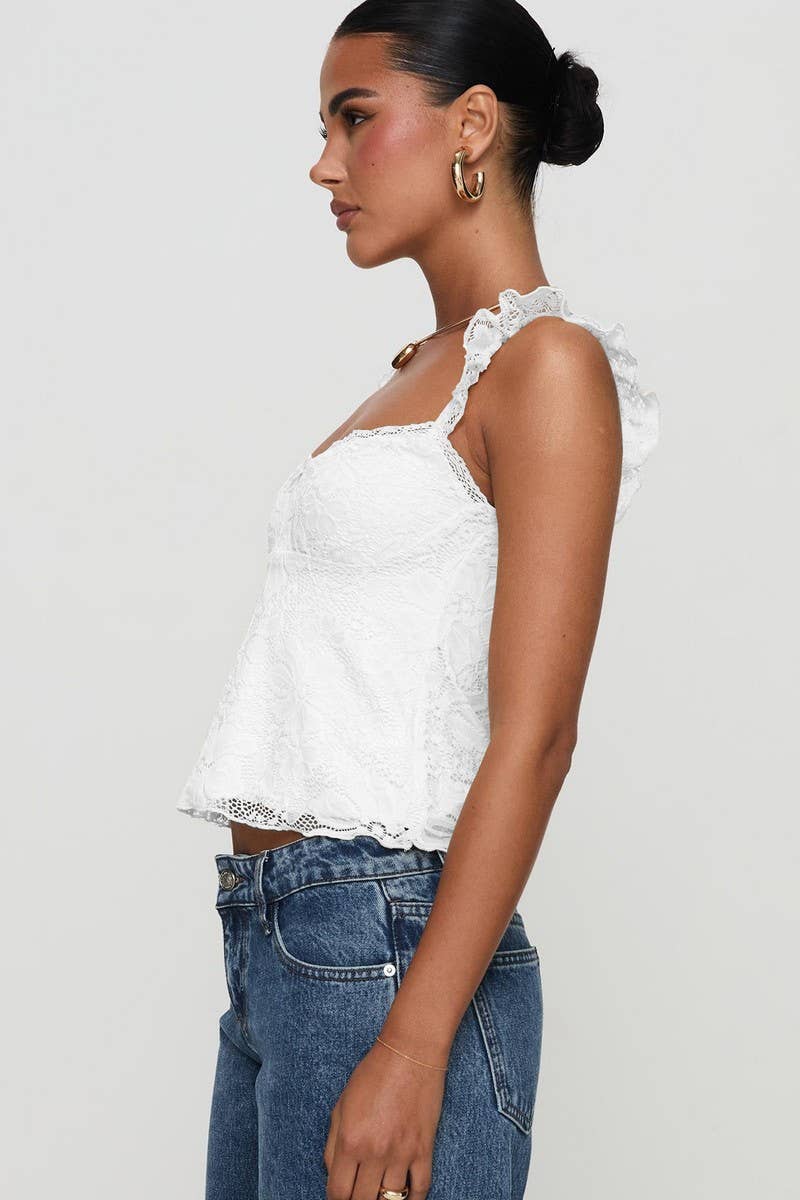 CWTTK0934_SOLID COLOR SEXY LACE PANEL CAMI TOP