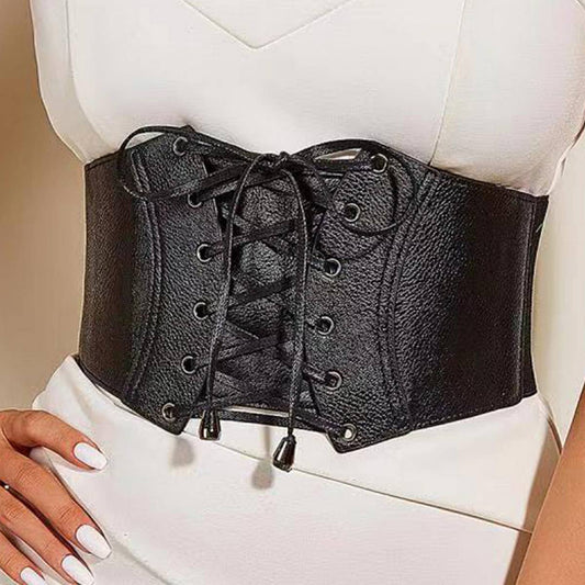 VINTAGE ELASTIC ELASTIC GIRDLE WIDE BELT_CWABE0304