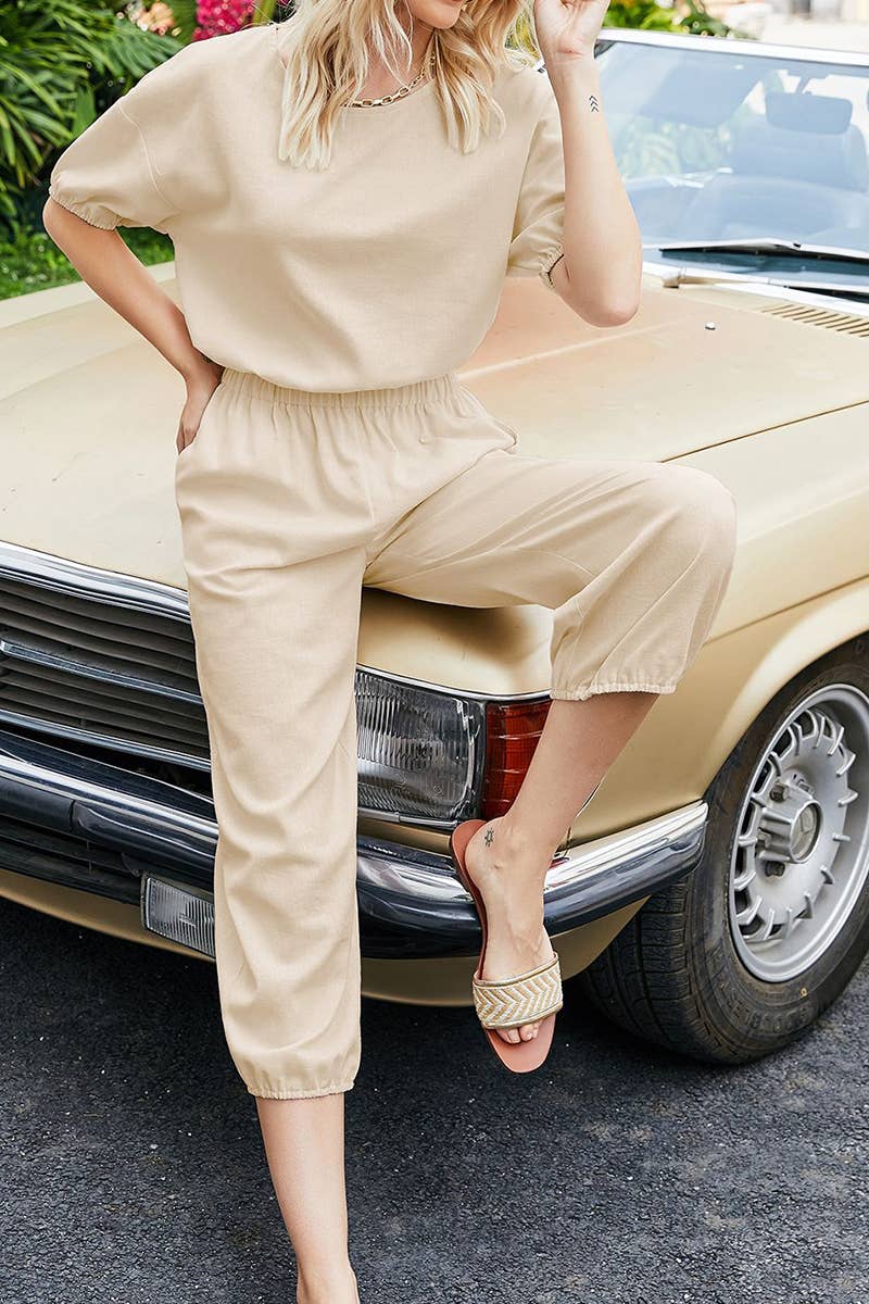 CWSS1176_SUMMER CASUAL COMFORTABLE LOOSE TWO-PIECE