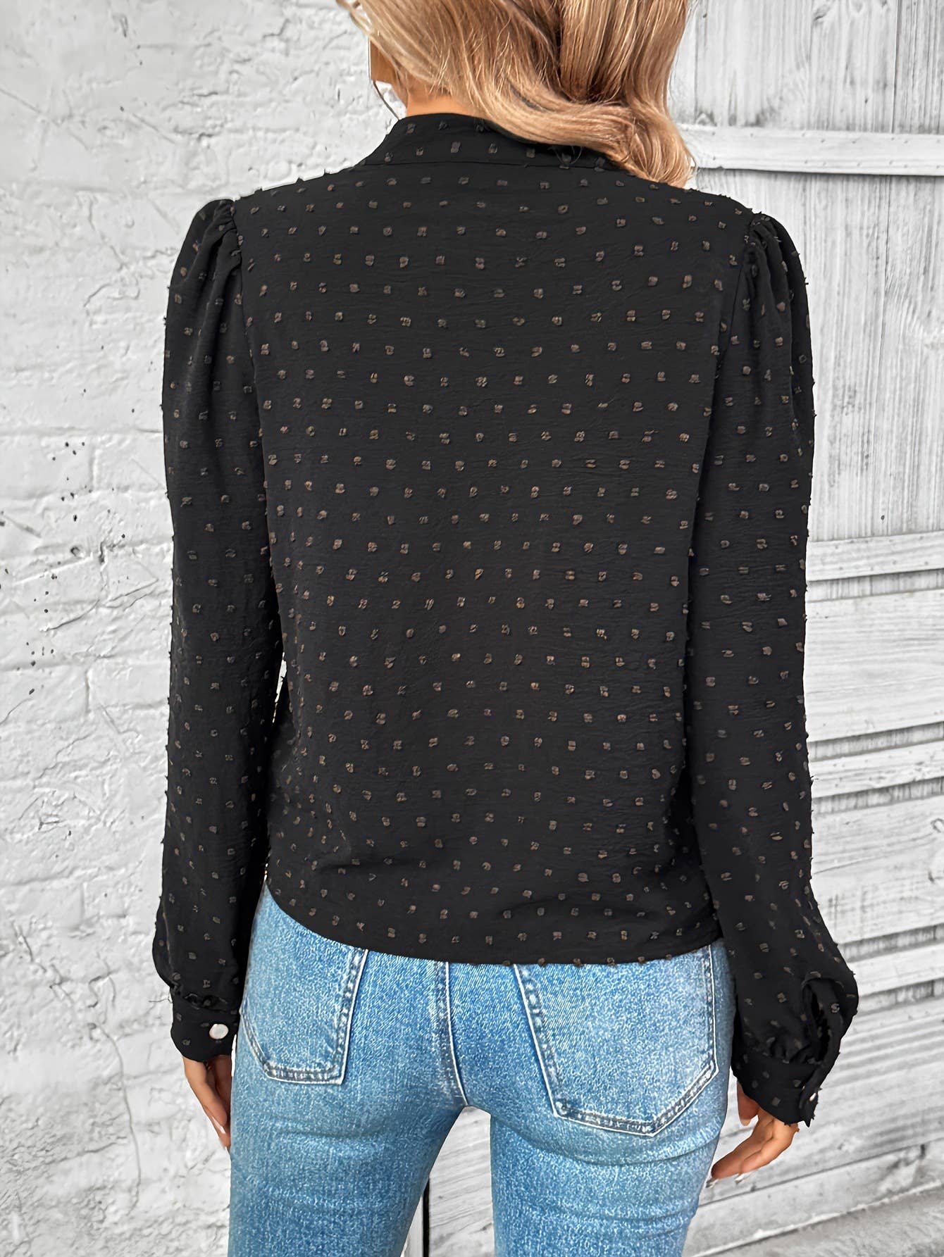 Elegant and casual jacquard long-sleeved shirt