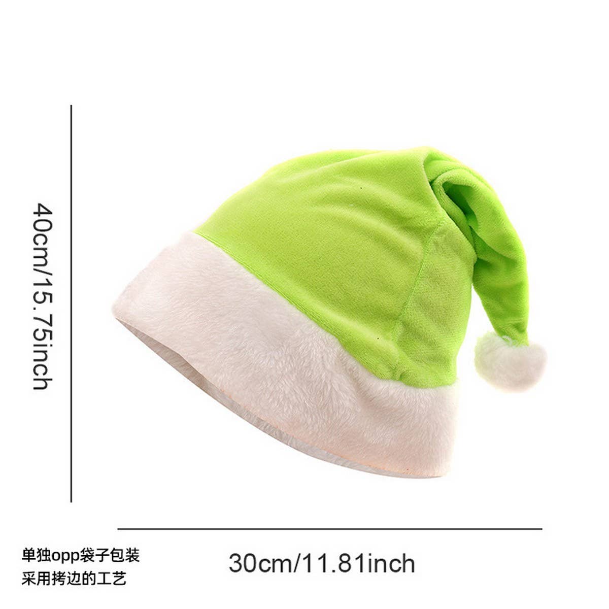 CWMM10349_CRYSTAL VELVET CHRISTMAS SANTA HAT FOR ADULTS