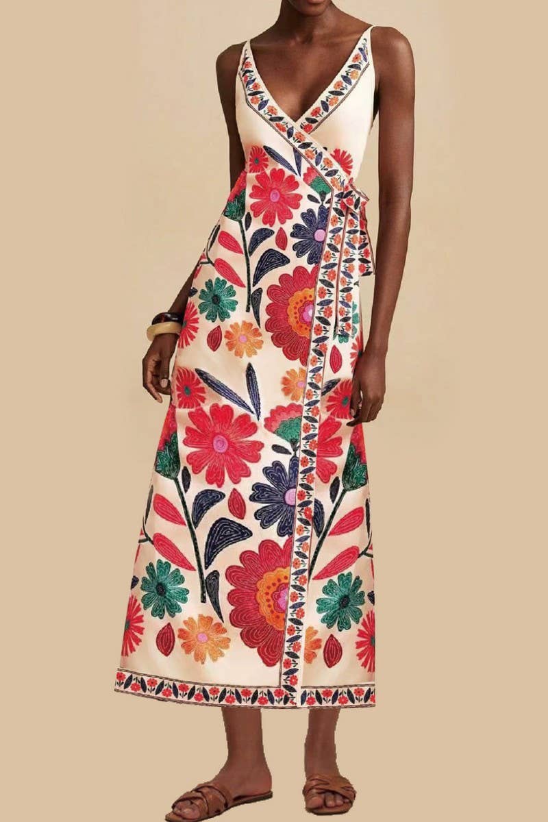 CWDMD00978_VACATION V-NECK PRINTED MIDI CAMI DRESS