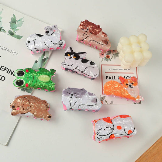 CWAHA1315_CUTE ANIMAL SERIES HAIR CLAW CLIP