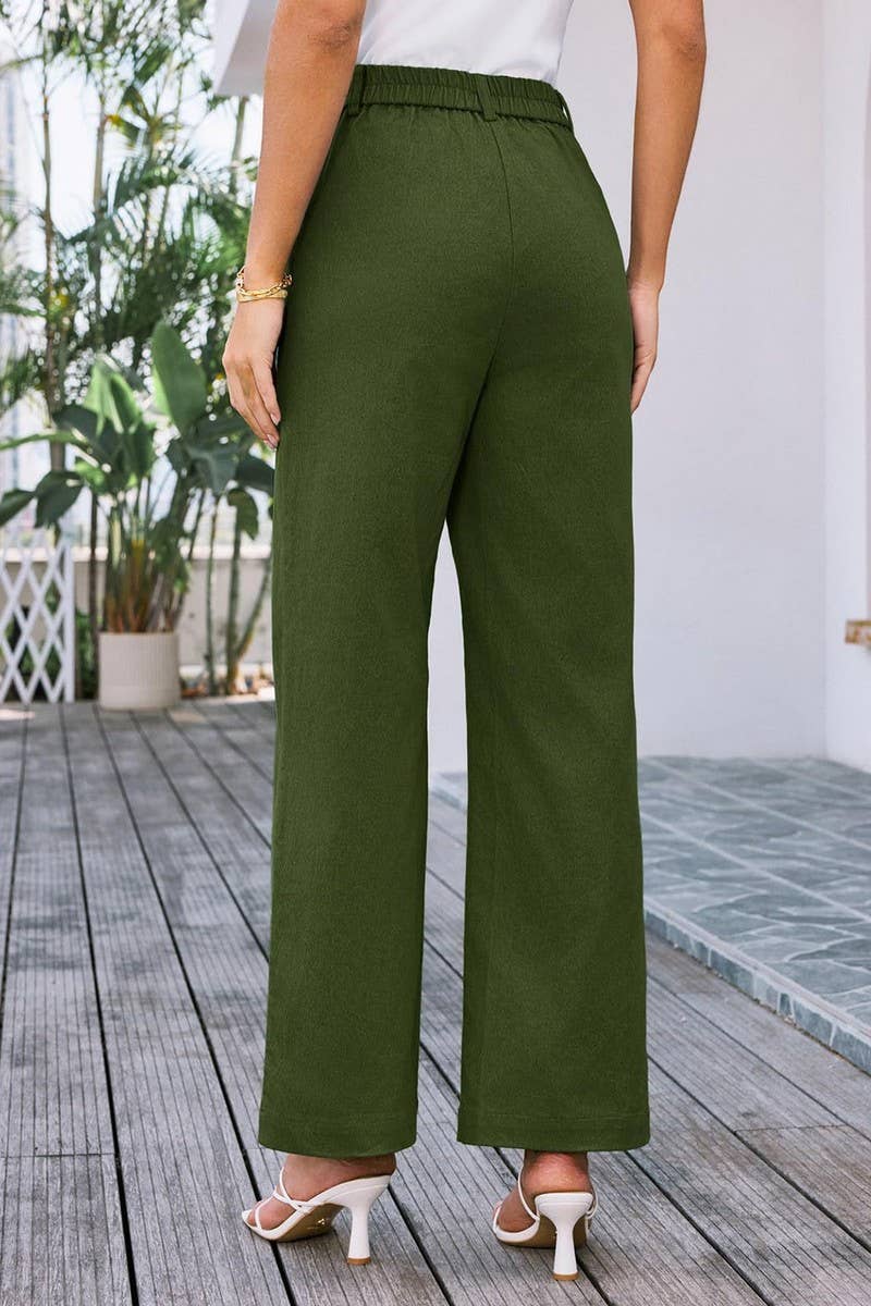 CWBLP1852_SOLID COLOR HIGH WAIST POCKET WIDE LEG TROUSERS