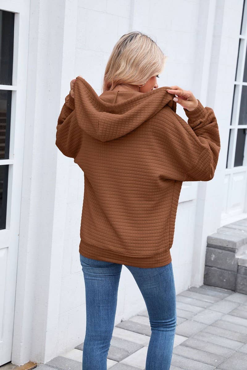 CWOHOL00660_SOLID COLOR ZIP-UP HOODED SWEATSHIRT JACKET