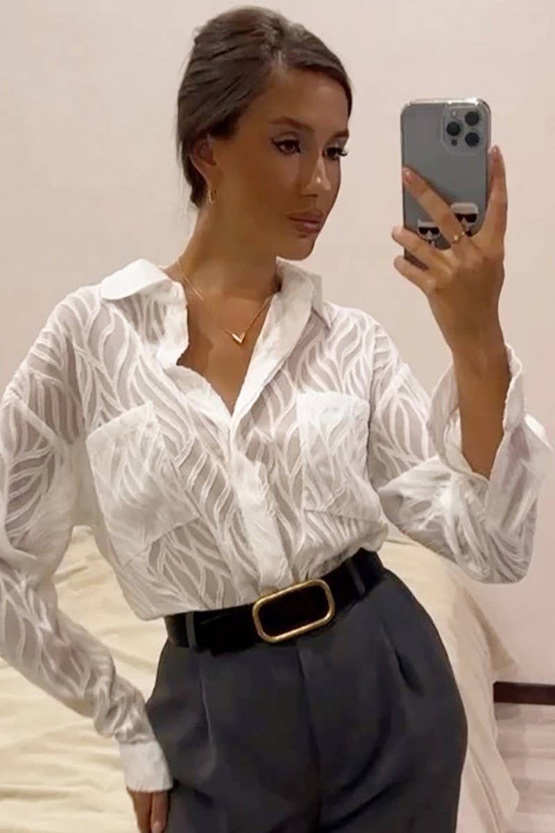 CWTSTL895_SEE-THROUGH THIN SHIRT LONG SLEEVE TOP