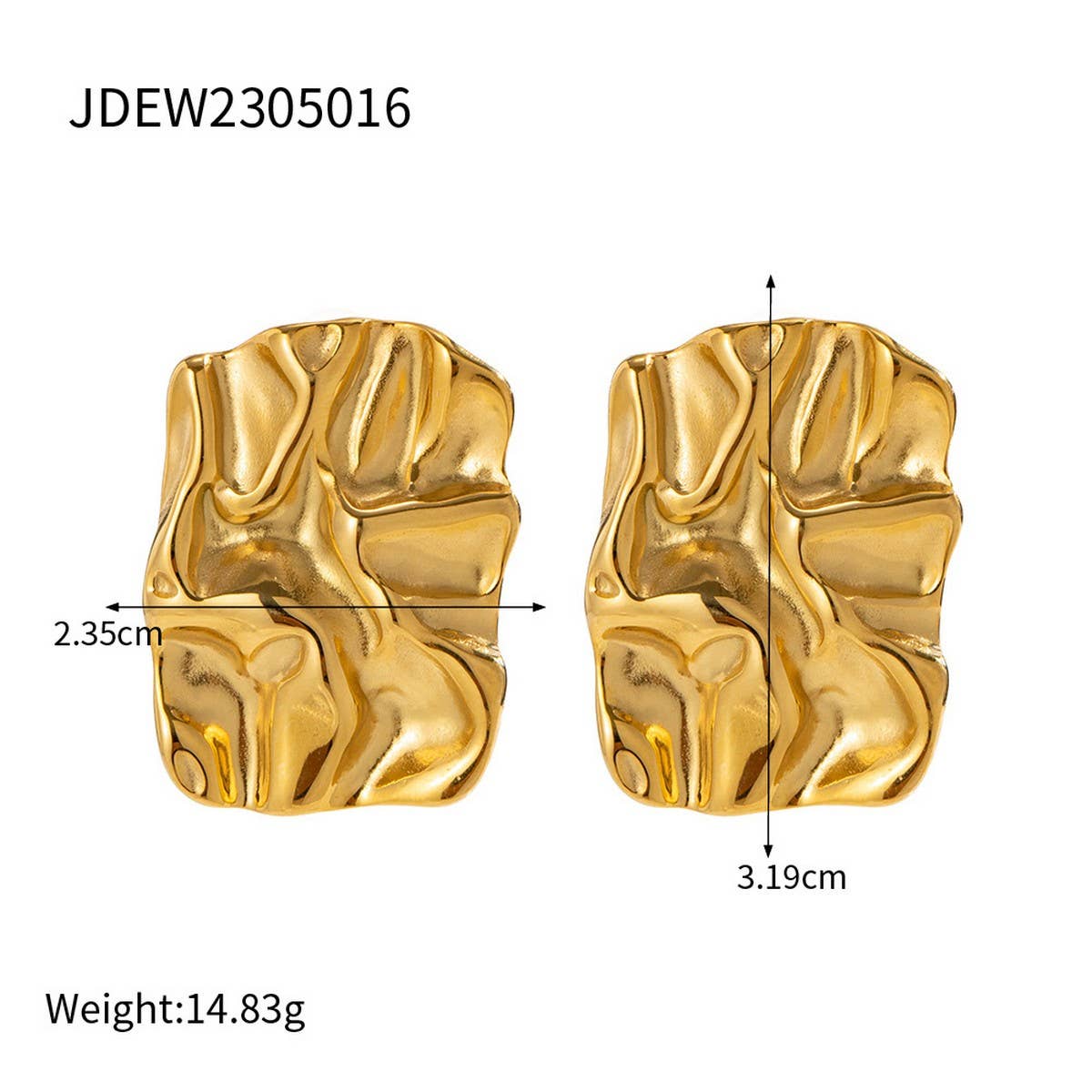 GOLD FLOWER JEWELRY LIGHT LUXURY VERSATILE EARRINGS
