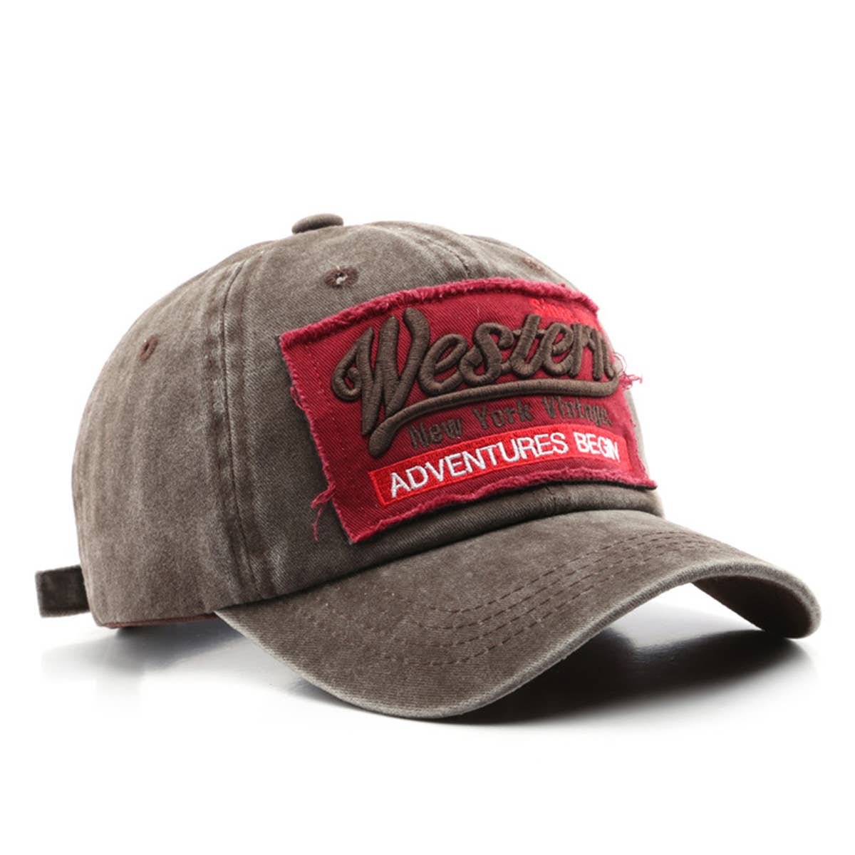 Spring Autumn Washed Letter Patch Baseball Hat CWAH1288