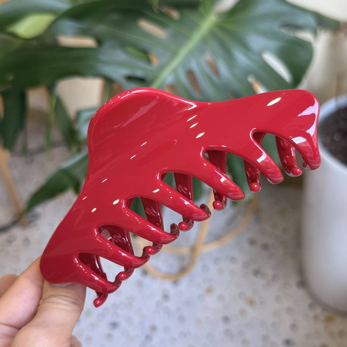 CWAHA4584_NEW SIMPLE BUTTERFLY BUCKLE KEEL HAIRPIN