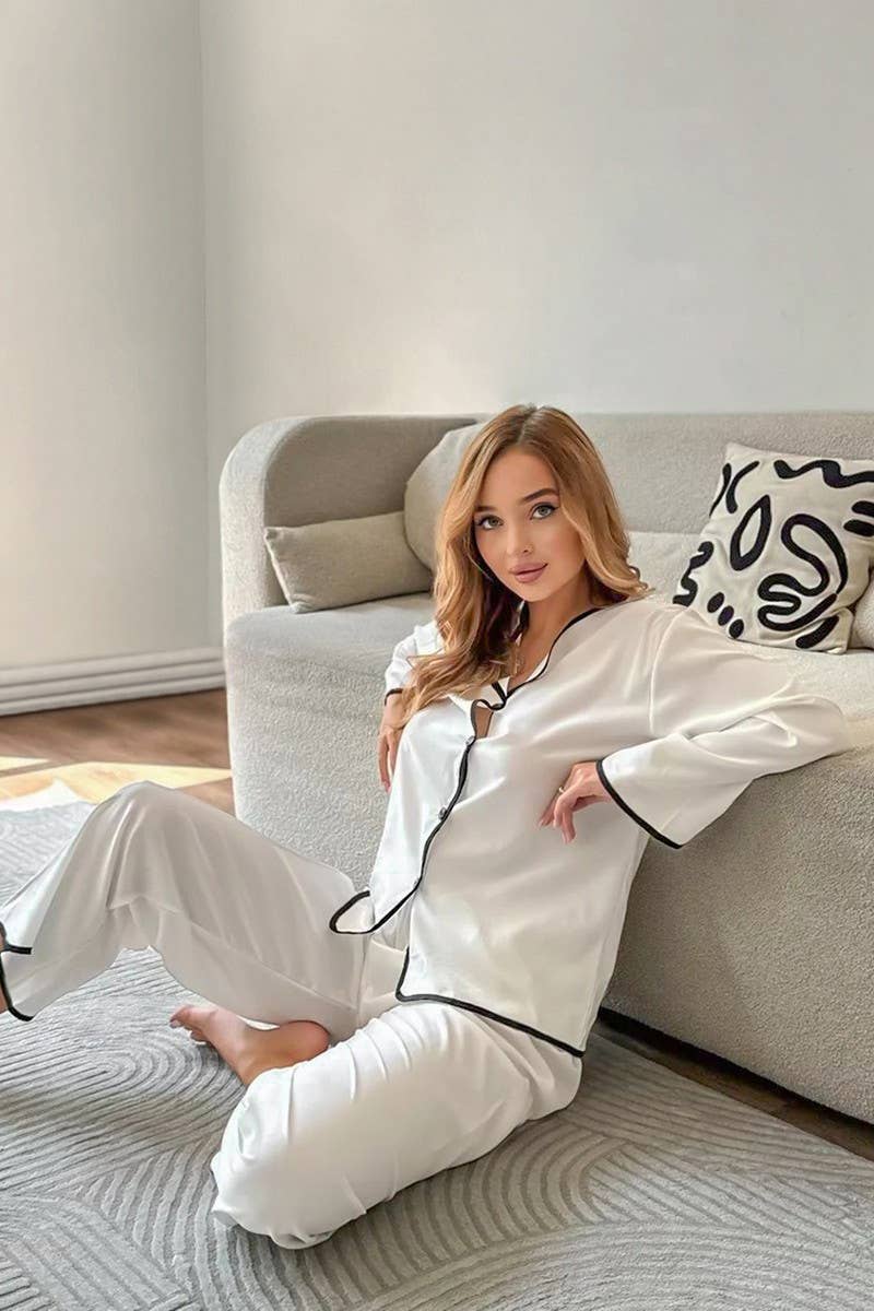 CWSPJ0325_LONG-SLEEVED AND LONG-PANTS LOOSE PAJAMA SET