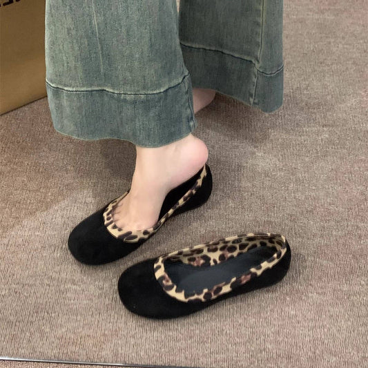 Black Suede Round Toe Loafers for Daily Wear_CWSHF0166