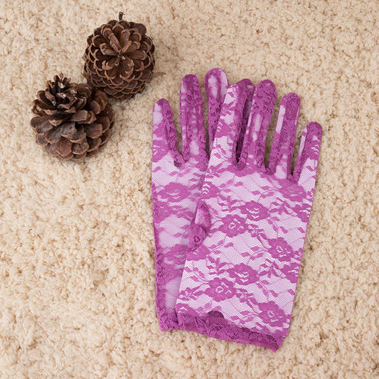 CWAG0288_SHORT LACE SUN PROTECTION WEDDING BRIDE GLOVES