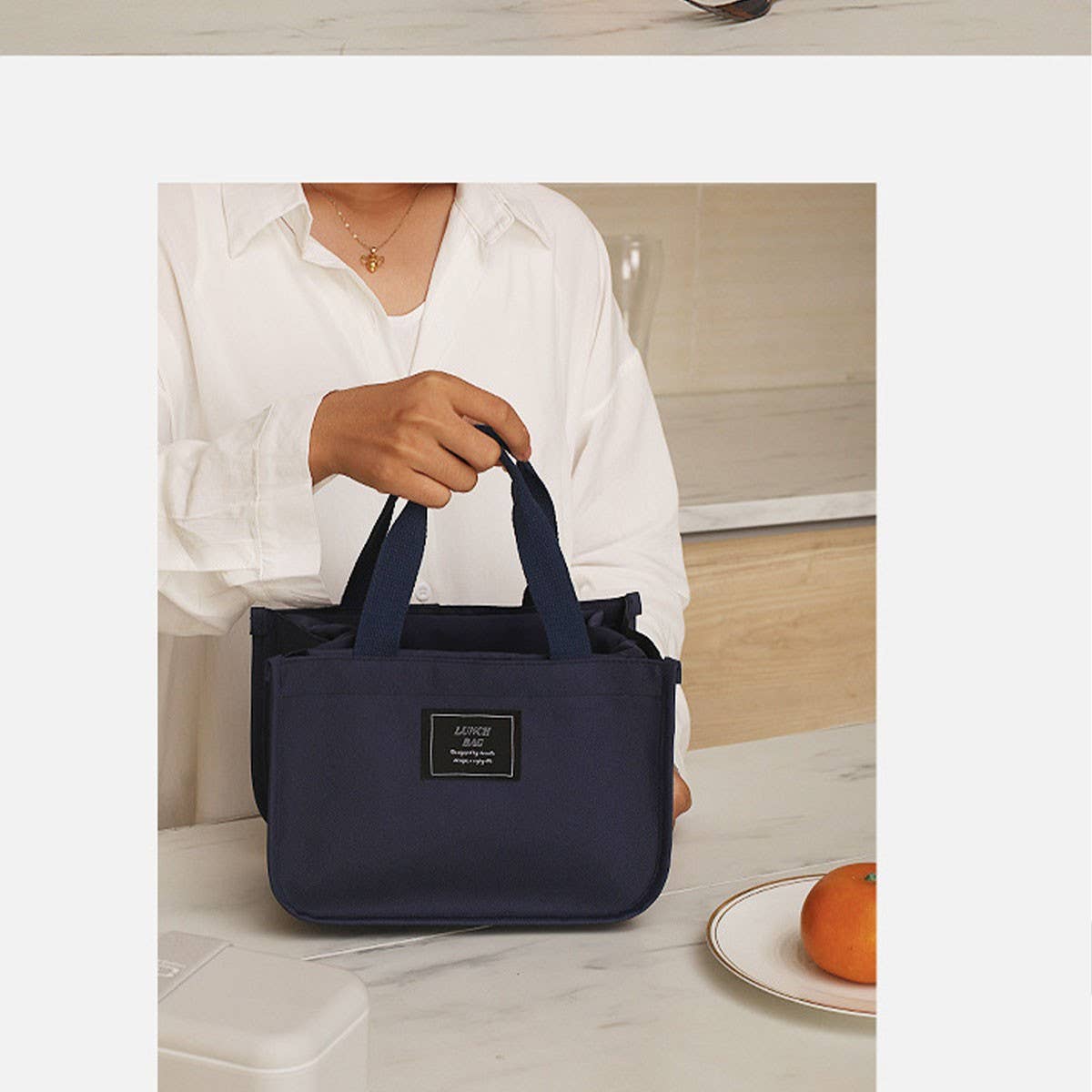 CASUAL PICNIC INSULATED DOUBLE LAYER BENTO BAG_CWAB1824