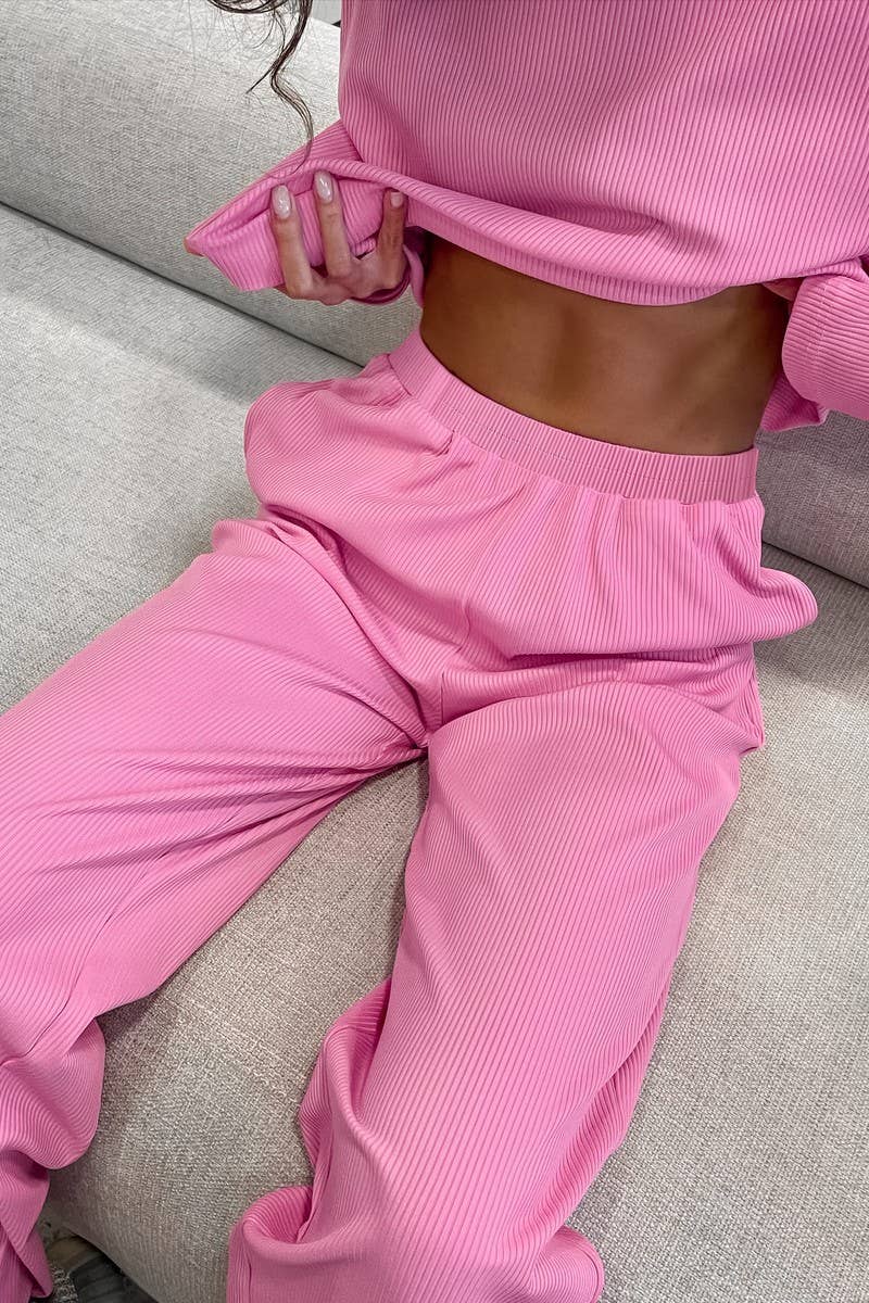 CWSPJ0294_LOOSE-FITTING LONG-SLEEVED TROUSERS PAJAMA SET