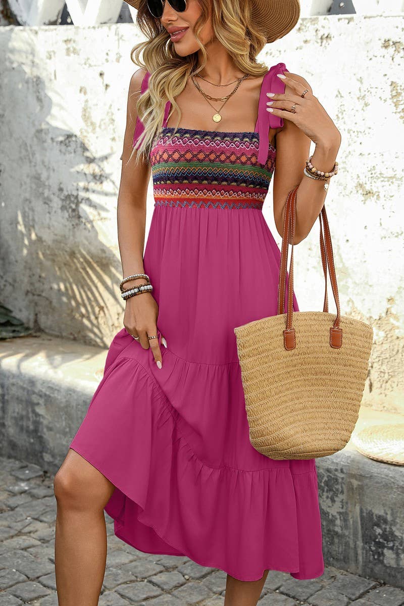 CWDMD5782_ETHNIC PATCHWORK A-LINE CAMI DRESS