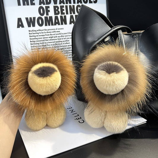 HIGH-GRADE LOVE PLUSH LION BAG PENDANT ACCESSORIES