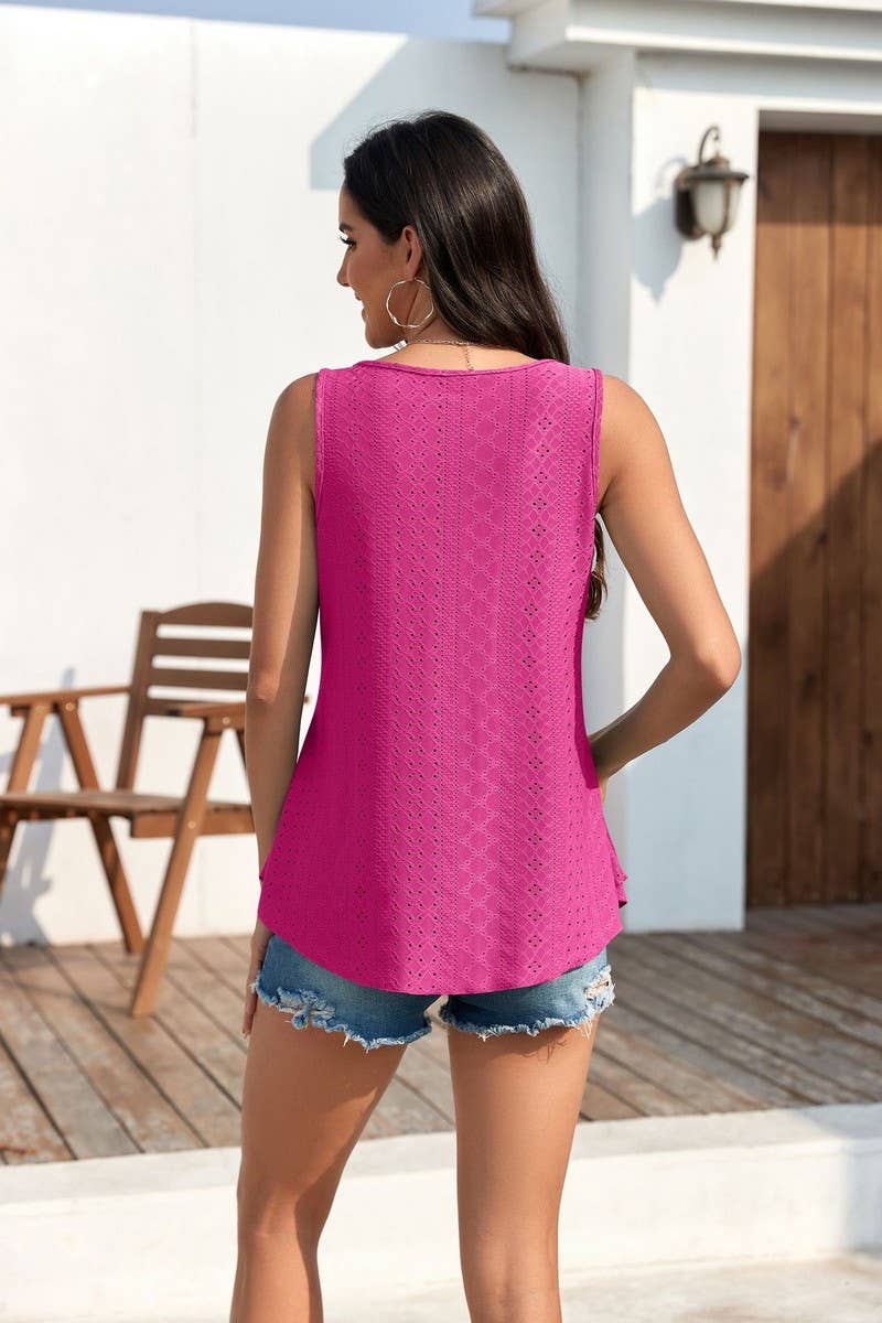 CWTBLSL0344_SLEEVELESS SOLID COLOR CAMISOLE CASUAL