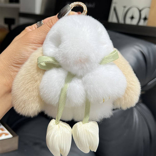 CUTE MINI PLUSH BUNNY DOLL KEYCHAIN PENDANT