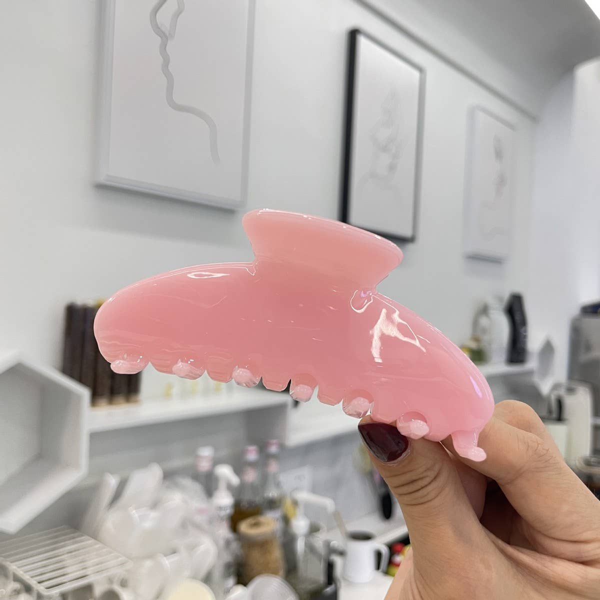 CWAHA5130_SOLID JELLY COLOR SIMPLE DOPAMINE HAIRPIN