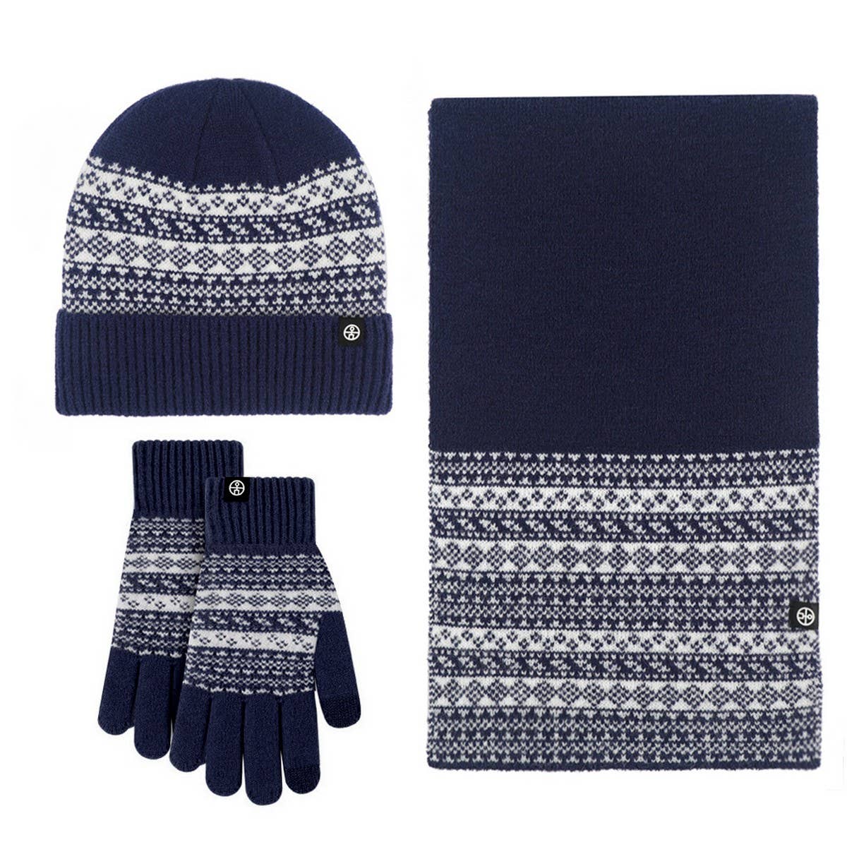 WINTER WARM KNITTED WINDPROOF THREE-PIECE SUIT