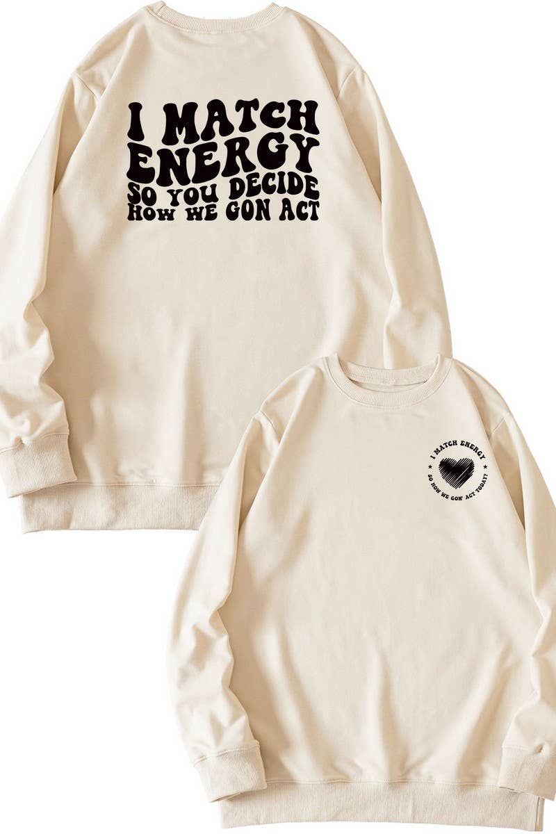 CWTSTL0491_WOMEN LETTER PRINTING LONG SLEEVE SWEATSHIRT