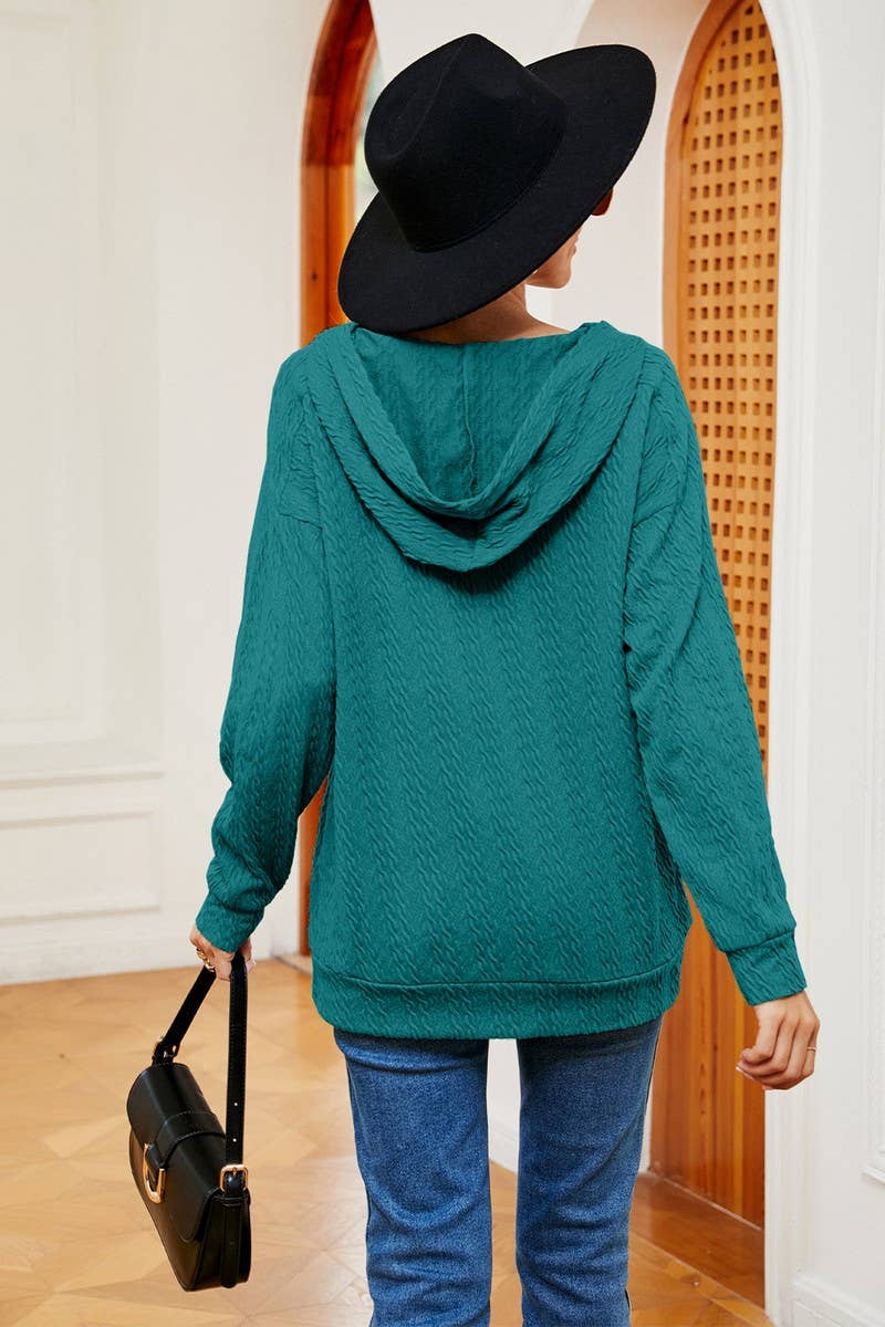 CWOHOL1096_AUTUMN AND WINTER SOLID COLOR HOODED SWEATSHIRT