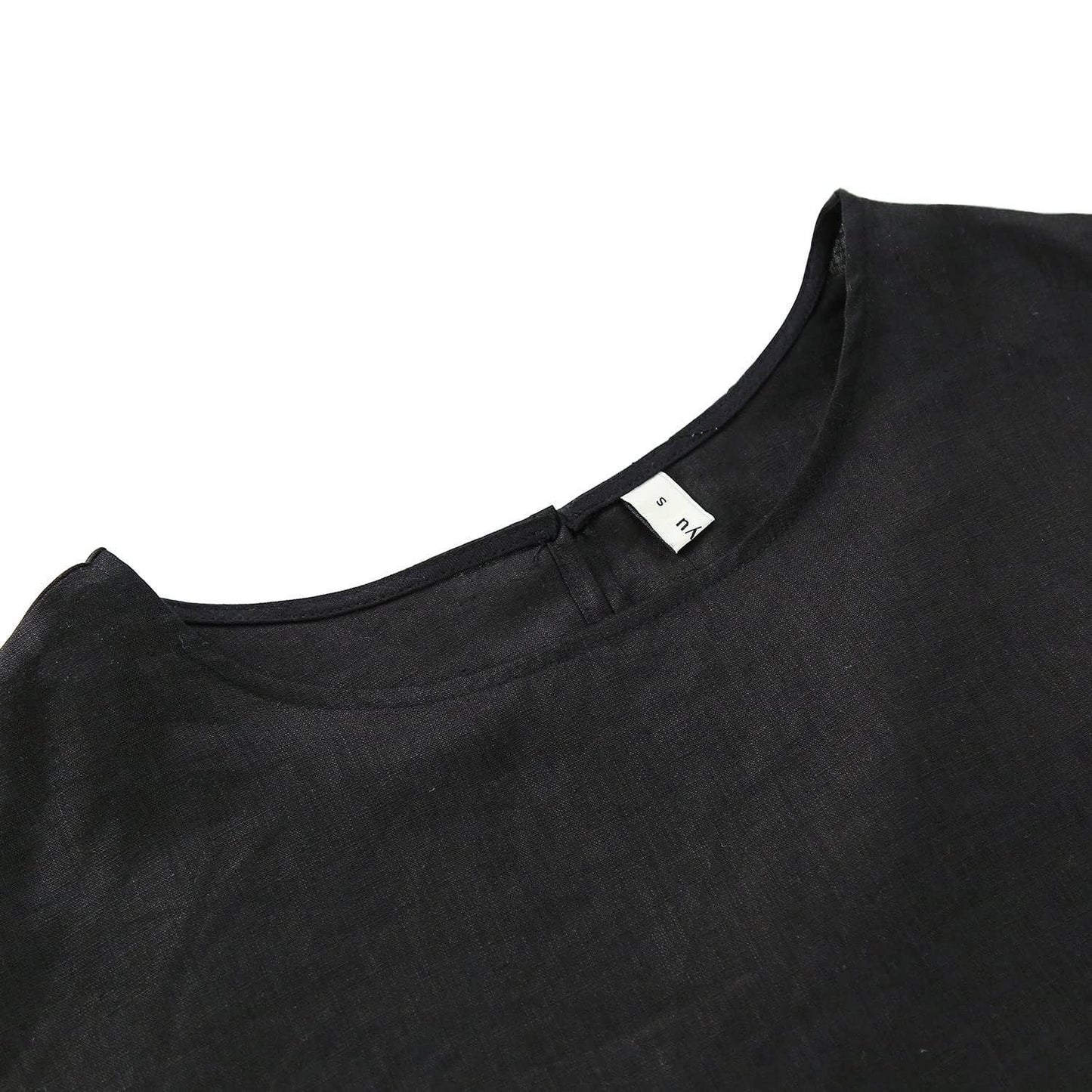 ARTSY LANTERN SLEEVE COTTON LINEN BLOUSE