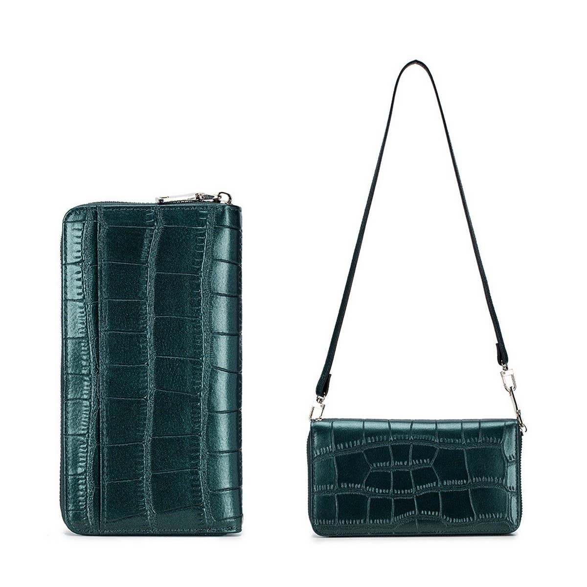 GENUINE LEATHER SIMPLE MULTIFUNCTIONAL LONG WALLET_CWAB3814