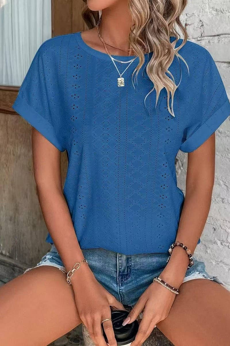 CWTTS1321_SUMMER NEW ROUND NECK LOOSE SHORT SLEEVE T-SHIRT