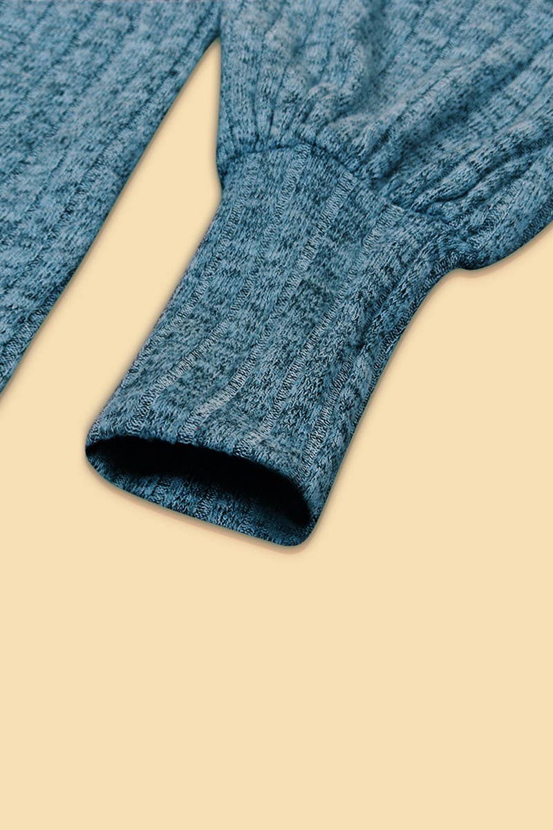 CWTBLL1628_ROUND NECK RIBBED BRUSHED STITCHING T-SHIRT