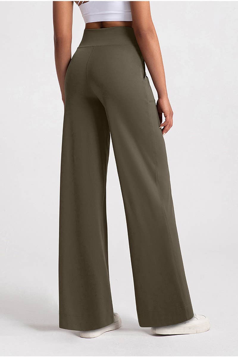 CWBLP1510_LOOSE STRAIGHT DRAWSTRING SPORTS YOGA PANTS