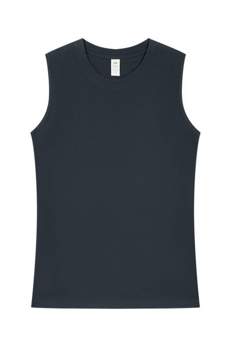 CWTTSL0517_LOOSE WAISTCOAT DESIGN NICHE T-SHIRT