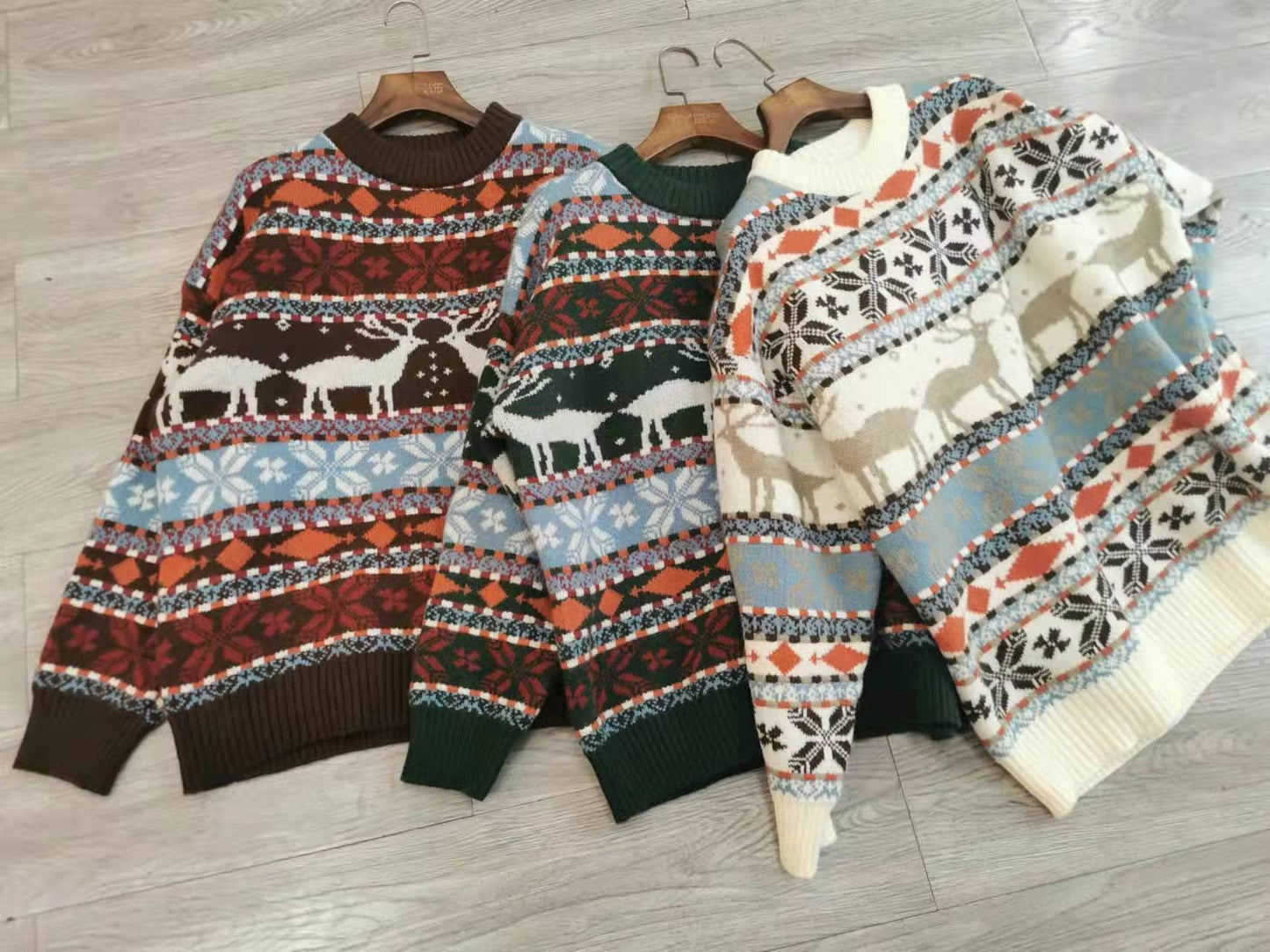CHRISTMAS KNIT PULLOVER LONG-SLEEVED SWEATER