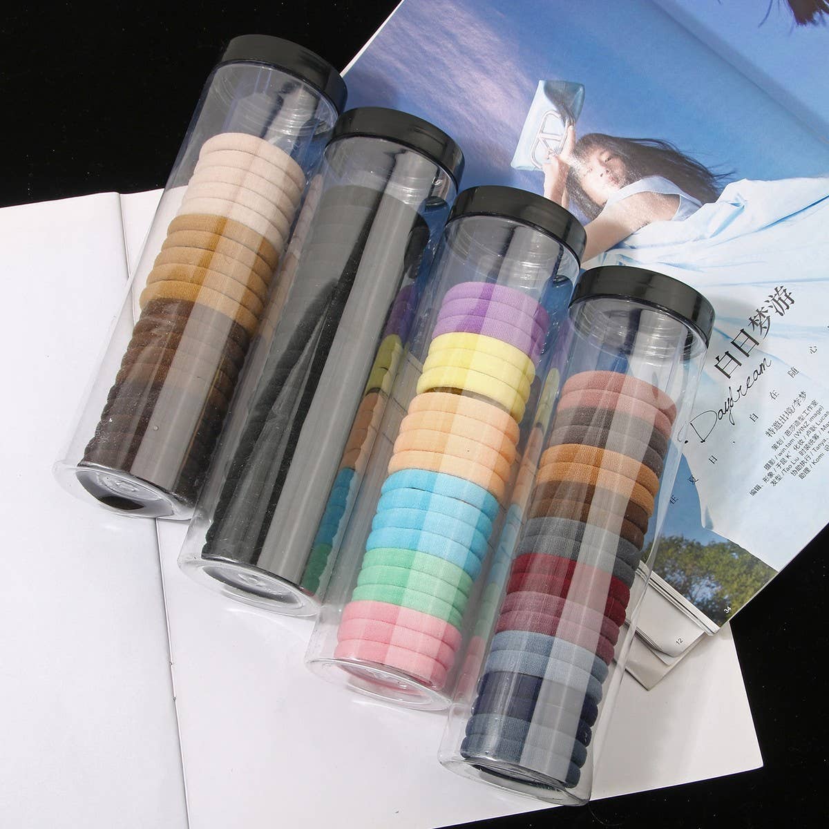 CWAHA07451_SEAMLESS ELASTIC HAIR TIE FOR WOMEN PONYTAIL